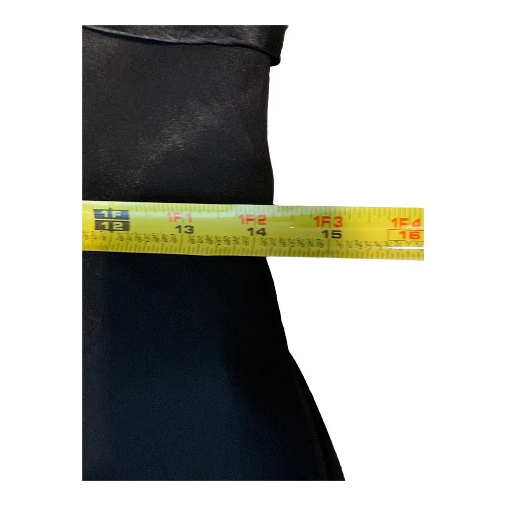 Belsoie Black Strapless Formal Dress‎ 10 Satin Chiffon Empire Waist Bridesmaids
